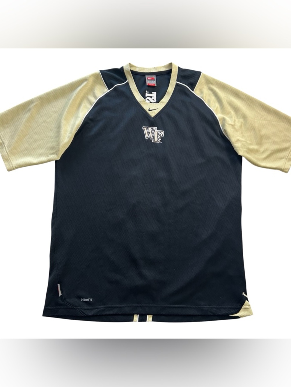 VTG Nike Wake Forest Demon Deacons Basketball TEAM ISSUED Shooting Shirt Men's L